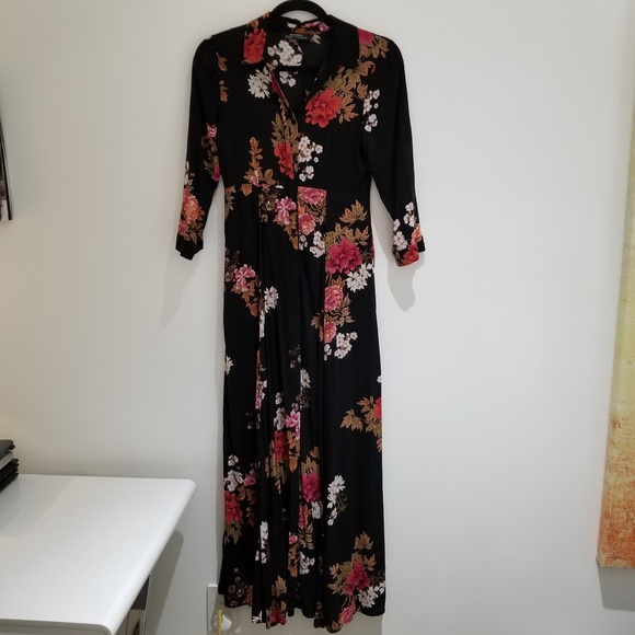 zara woman floral dress